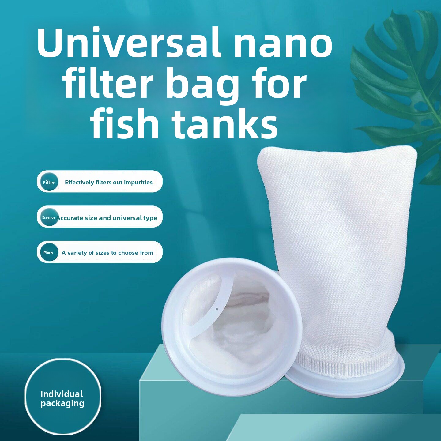 Aquael Filter Fzn - 3‑Pack Encrypted Thickened Nano Fish Tank