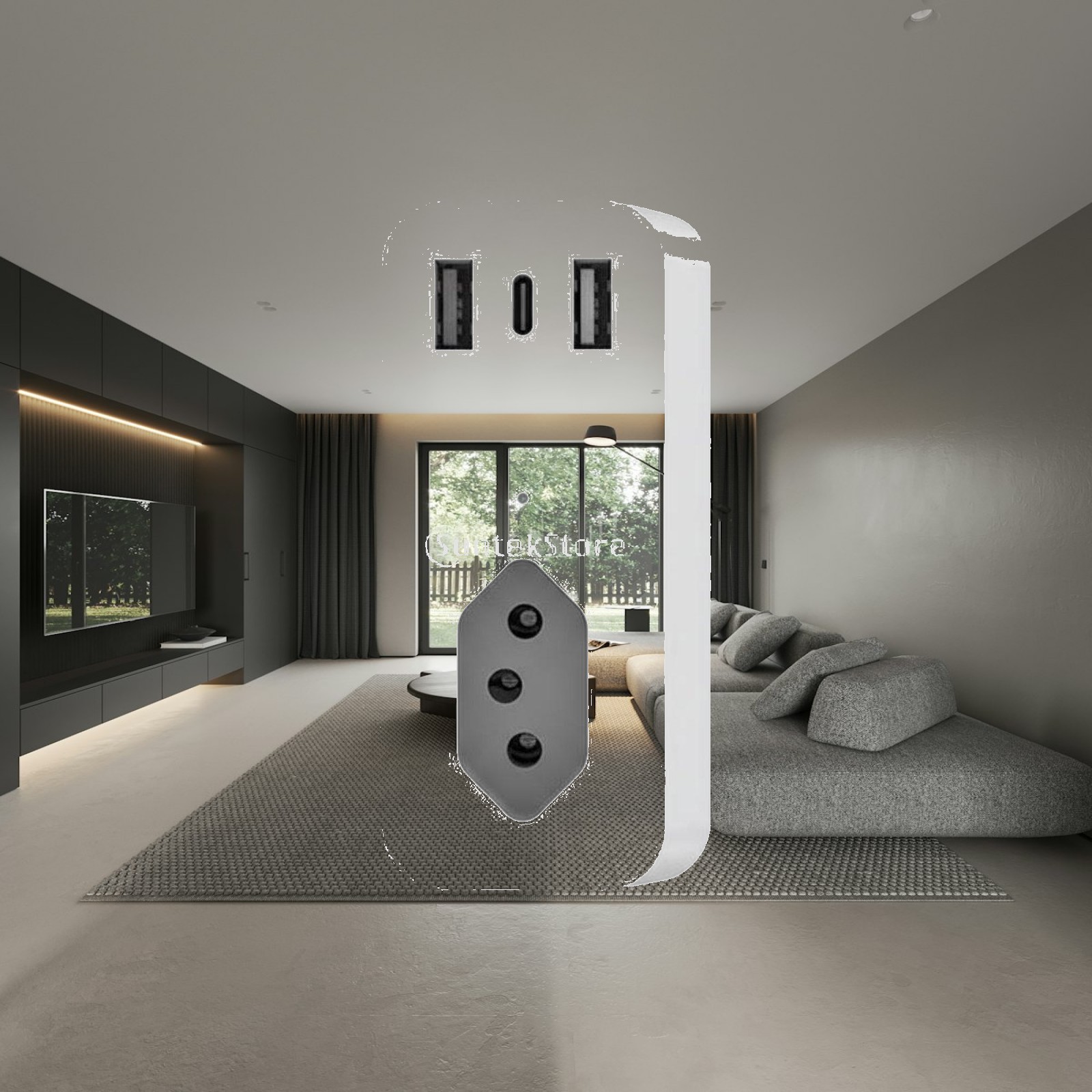 Timer Dual Outlet - Voice Activated Smart Plug for Brazilian