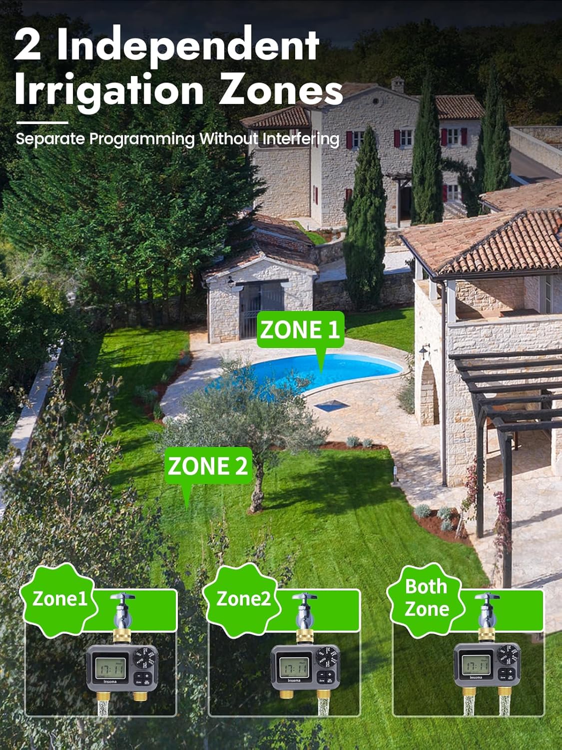 Dual Outlets Smart Irrigation  - Timer Dual Outlet ulasan dan harga