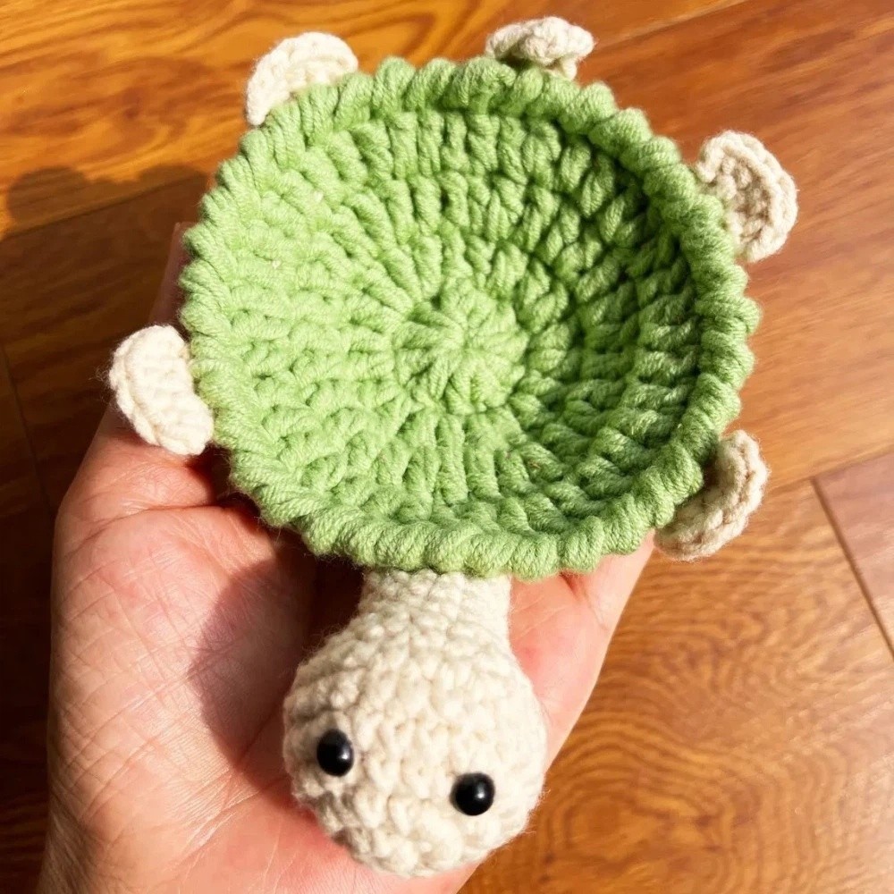 Funny Crochet Turtle Coaster H - Water Dish Reptile ulasan dan harga