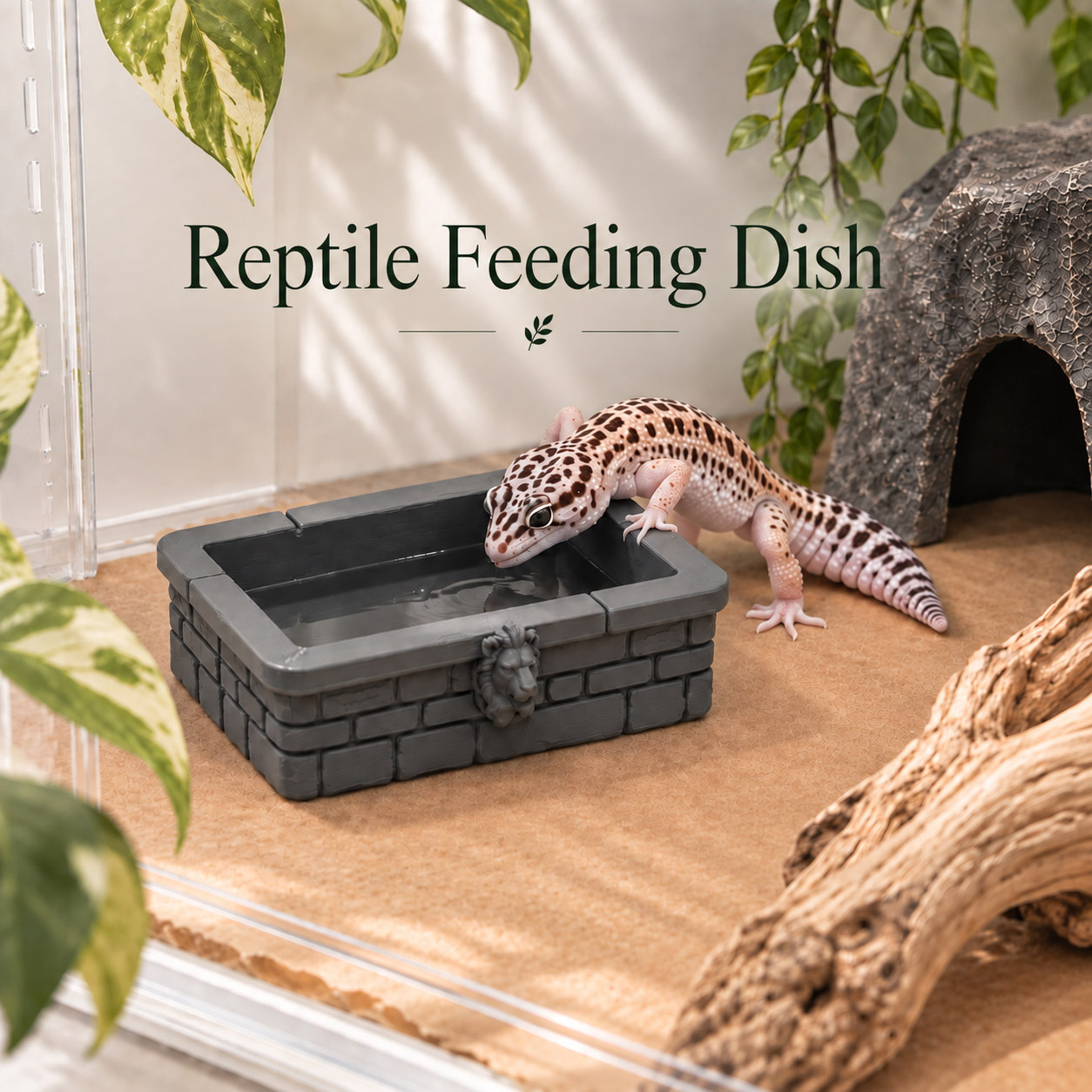 Castle Reptile Water Bowl Lion - Water Dish Reptile ulasan dan harga